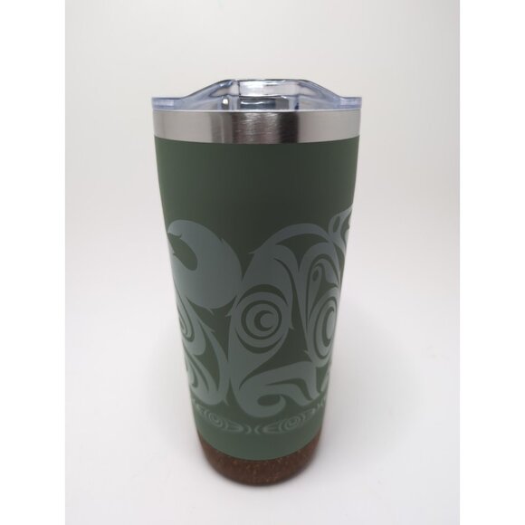 Native Northwest 20oz Cork Base Travel Mug "URBAN WOLF" by Maynard Johnny Jr - Picture 9 of 14